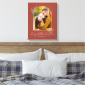 Elegante script | Samen is beter Familie Foto Boog Canvas Afdruk (Insitu (Slaapkamer))