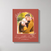 Elegante script | Samen is beter Familie Foto Boog Canvas Afdruk (Voorkant)