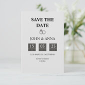 Elegante Script Save the Date Aankondigingskaart (Staand voorkant)