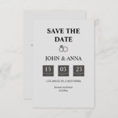 Elegante Script Save the Date Aankondigingskaart (Voorkant / Achterkant)