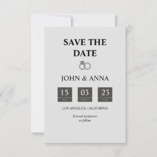 Elegante Script Save the Date Aankondigingskaart