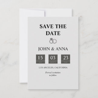 Elegante Script Save the Date Aankondigingskaart