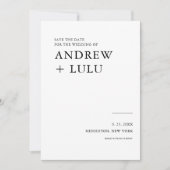 Elegante Script Save the Date Aankondigingskaart (Voorkant)