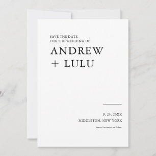 Elegante Script Save the Date Aankondigingskaart