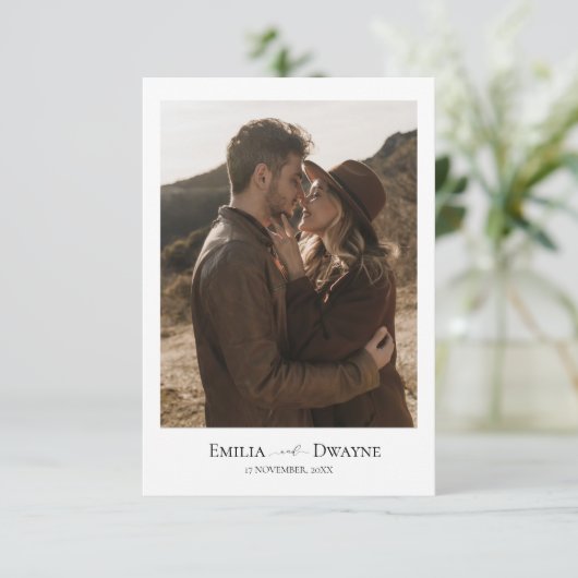 Elegante Script Save the Date Aankondigingskaart Kaart (Staand voorkant)