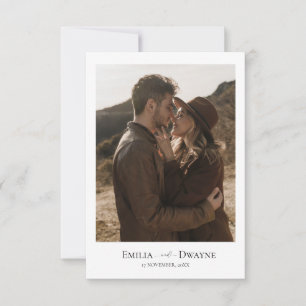 Elegante Script Save the Date Aankondigingskaart Kaart