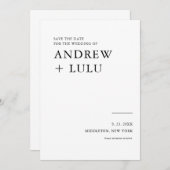 Elegante Script Save-the-Date Aankondigingskaart Save The Date (Voorkant / Achterkant)