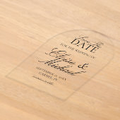 Elegante Script Save The Date Acryl Uitnodiging (Laagn)