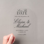 Elegante Script Save The Date Acryl Uitnodiging (Insitu (Draagbaar))