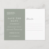 Elegante Script Save the Date Briefkaart (Achterkant)
