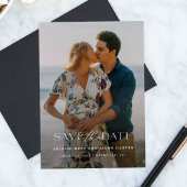 Elegante Script Save the Date Foto