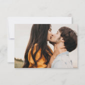 Elegante Script Save the Date Foto Minimalistisch (Achterkant)