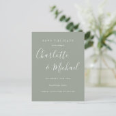 Elegante Script Save the Date Huwelijk Aankondigingskaart (Staand voorkant)