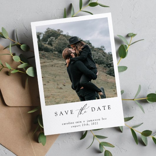Elegante Script Save The Date Kaart