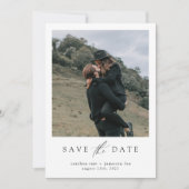 Elegante Script Save The Date Kaart (Voorkant)