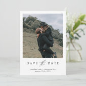 Elegante Script Save The Date Kaart (Staand voorkant)