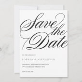 Elegante Script Save the Date Trouwkaart | Luxe Kaart (Voorkant)