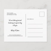 Elegante Script Save the Date Verlovingsfoto Aankondigingskaart (Achterkant)