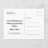 Elegante Script Save the Date Verlovingsfoto Aankondigingskaart (Achterkant)