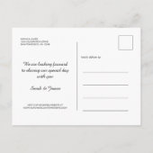 Elegante Script Save the Date Verlovingsfoto Aankondigingskaart (Achterkant)