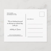 Elegante Script Save the Date Verlovingsfoto Aankondigingskaart (Achterkant)