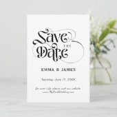 Elegante Script Save-the-Datekaart Save The Date (Staand voorkant)