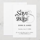 Elegante Script Save-the-Datekaart Save The Date (Voorkant / Achterkant)