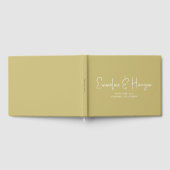 Elegante Script Serif Custom Moss Green Wedding Gastenboek (Volledig)