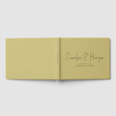 Elegante Script Serif Custom Moss Green Wedding Gastenboek (Volledig)