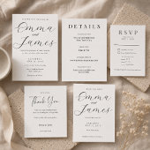 Elegante Script + Serif Trouw Dankkaart Bedankkaart