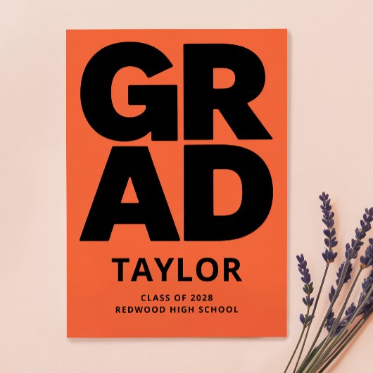 Elegante Script Simpele Grad Afstudeer Uitnodiging