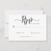 Elegante Script Simpele Huwelijks RSVP (Voorkant)