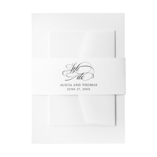 Elegante Script Slagen Trouwen We Do Uitnodigingen Wikkel (Voorkant Voorbeeld)