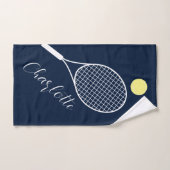 Elegante Script Speler Naam Tennisclub Handdoek (Handdoek)