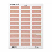 Elegante Script Stof Roze Huwelijk Retouradres Etiket (Full Sheet)