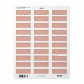 Elegante script stoffige roze trouw retouradres etiket (Full Sheet)