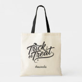 Elegante Script Trick or Treat Halloween Tote Bag (Achterkant)