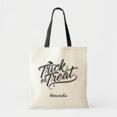 Elegante Script Trick or Treat Halloween Tote Bag (Voorkant)