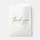 Elegante Script Trouw Dank Je Custom Minimalistisc Bedankzakje (Voorkant)