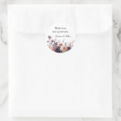 Elegante Script Trouw Dank Je Sticker (Tas)