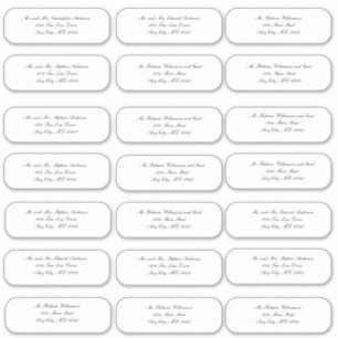 Elegante Script Trouw Envelope Adres Stickers