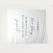 Elegante script trouwachtergrond banner wandkleed (Voorkant (horizontaal))