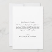 Elegante Script Trouwfoto | Dankkaart Bedankkaart (Achterkant)