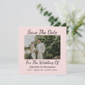 Elegante Script Trouwfoto Save The Date (Staand voorkant)