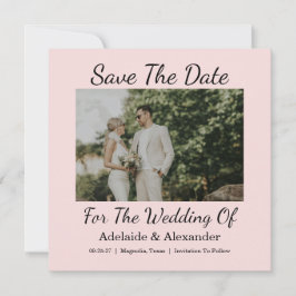 Elegante Script Trouwfoto Save The Date