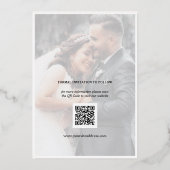 Elegante Script Trouwfoto Save The Date Folie Uitnodiging (Achterkant)