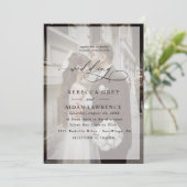 Elegante script trouwfoto uitnodiging (Staand voorkant)