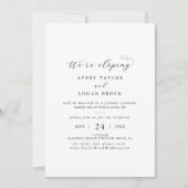 Elegante script trouwreceptie uitnodiging (Voorkant)