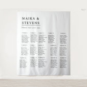 Elegante script trouwtafel zitplaats chart foam wandkleed (Voorkant)