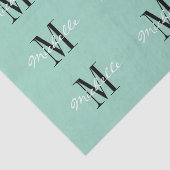 Elegante script typografie aangepaste kleur monogr tissuepapier (Detail)